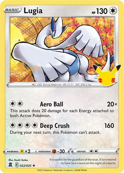 Lugia 022/025 - Holofoil - Near Mint – Celebrations – Single Pokémon Card 1 Lugia 022/025 - Holofoil - Near Mint – Celebrations – Single Pokémon Card