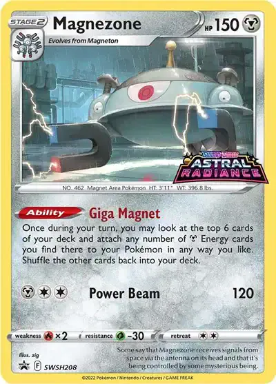 Magnezone SWSH208 - Stamped Promo - Near Mint – Sword & Shield Promos – Single Pokémon Card 1 Magnezone SWSH208 - Stamped Promo - Near Mint – Sword & Shield Promos – Single Pokémon Card