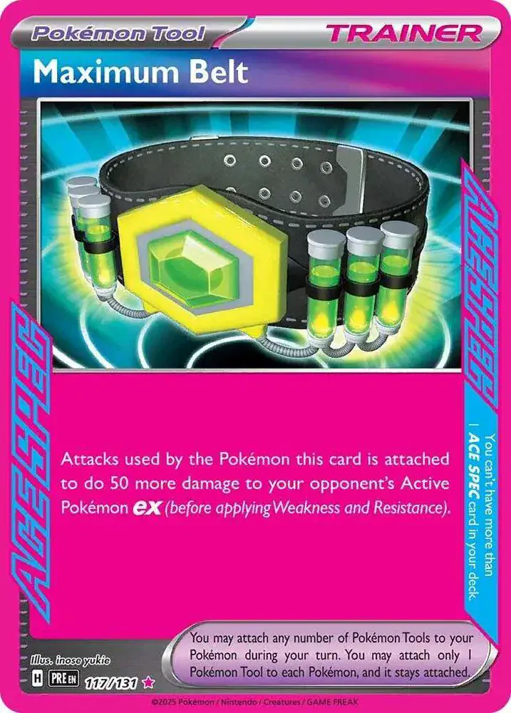 Maximum Belt 117/131 - Holofoil - Near Mint – Prismatic Evolutions – Single Pokémon Card 1 Maximum Belt 117/131 - Holofoil - Near Mint – Prismatic Evolutions – Single Pokémon Card