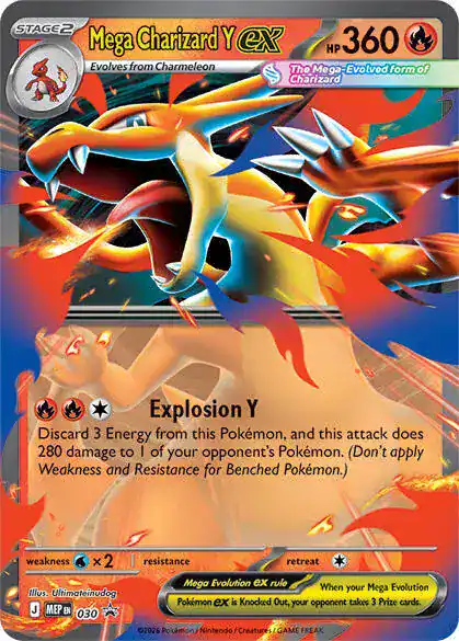 Mega Charizard Y ex 030/71 - Holofoil - Near Mint – Mega Evolution Promos – Single Pokémon Card 1 Mega Charizard Y ex 030/71 - Holofoil - Near Mint – Mega Evolution Promos – Single Pokémon Card