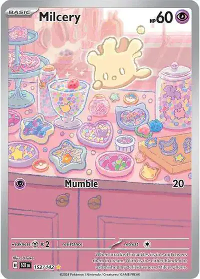 Milcery 152/142 - Holofoil - Near Mint – Stellar Crown – Single Pokémon Card 1 Milcery 152/142 - Holofoil - Near Mint – Stellar Crown – Single Pokémon Card