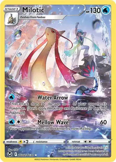 Milotic 2 - Holofoil - Near Mint – TG01/TG30 - Silver Tempest Trainer Gallery – Single Pokémon Card 1 Milotic 2 - Holofoil - Near Mint – TG01/TG30 - Silver Tempest Trainer Gallery – Single Pokémon Card