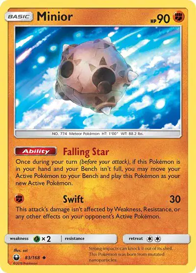 Minior 83/168 - Reverse Holo - Near Mint – Celestial Storm – Single Pokémon Card 1 Minior 83/168 - Reverse Holo - Near Mint – Celestial Storm – Single Pokémon Card