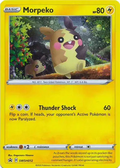Morpeko SWSH012 - Holofoil - Near Mint - Sword & Shield Promo – Single Pokémon Card 1 Morpeko SWSH012 - Holofoil - Near Mint - Sword & Shield Promo – Single Pokémon Card