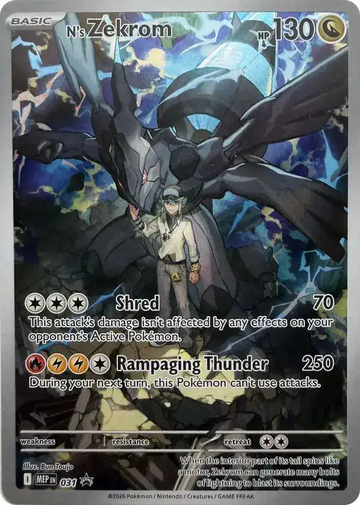 N's Zekrom 031/71 - Holofoil - Near Mint – Mega Evolution Promos – Single Pokémon Card 1 N's Zekrom 031/71 - Holofoil - Near Mint – Mega Evolution Promos – Single Pokémon Card