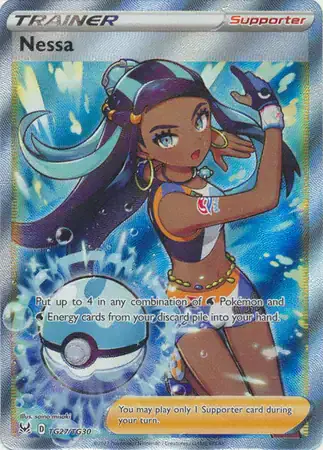 Nessa 27 - Holofoil - Near Mint – TG01/TG30 - Lost Origin Trainer Gallery – Single Pokémon Card 1 Nessa 27 - Holofoil - Near Mint – TG01/TG30 - Lost Origin Trainer Gallery – Single Pokémon Card