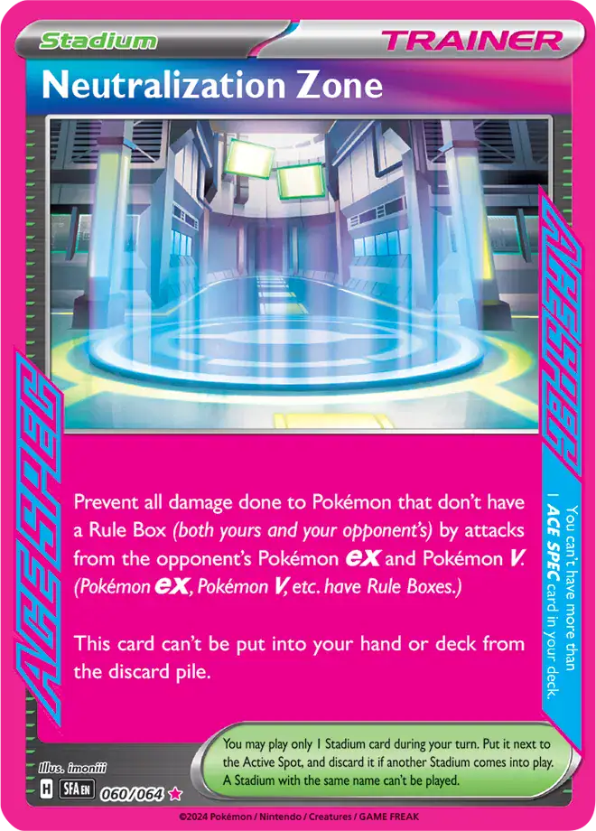 Neutralization Zone 060/064 - ACE SPEC Rare - Near Mint – Shrouded Fable – Single Pokémon Card 1 Neutralization Zone 060/064 - ACE SPEC Rare - Near Mint – Shrouded Fable – Single Pokémon Card