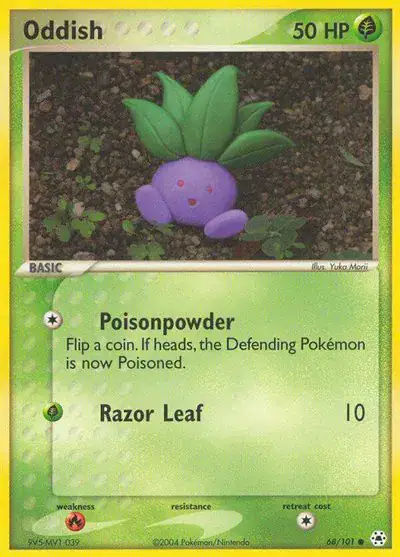 Oddish 68/101 - Normal - Near Mint – EX Hidden Legends – Single Pokémon Card 1 Oddish 68/101 - Normal - Near Mint – EX Hidden Legends – Single Pokémon Card