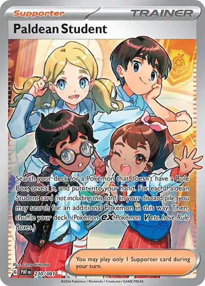 Paldean Student 230/091 - Holofoil - Near Mint – Paldean Fates – Single Pokémon Card 1 Paldean Student 230/091 - Holofoil - Near Mint – Paldean Fates – Single Pokémon Card