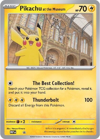 Pikachu at the Museum 1 - Normal - Near Mint – Jumbo Cards – Single Pokémon Card 1 Pikachu at the Museum 1 - Normal - Near Mint – Jumbo Cards – Single Pokémon Card