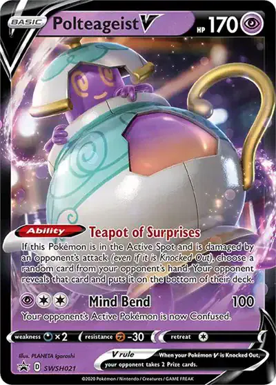 Polteageist V SWSH021 - Holofoil - Near Mint - Sword & Shield Promo – Single Pokémon Card 1 Polteageist V SWSH021 - Holofoil - Near Mint - Sword & Shield Promo – Single Pokémon Card