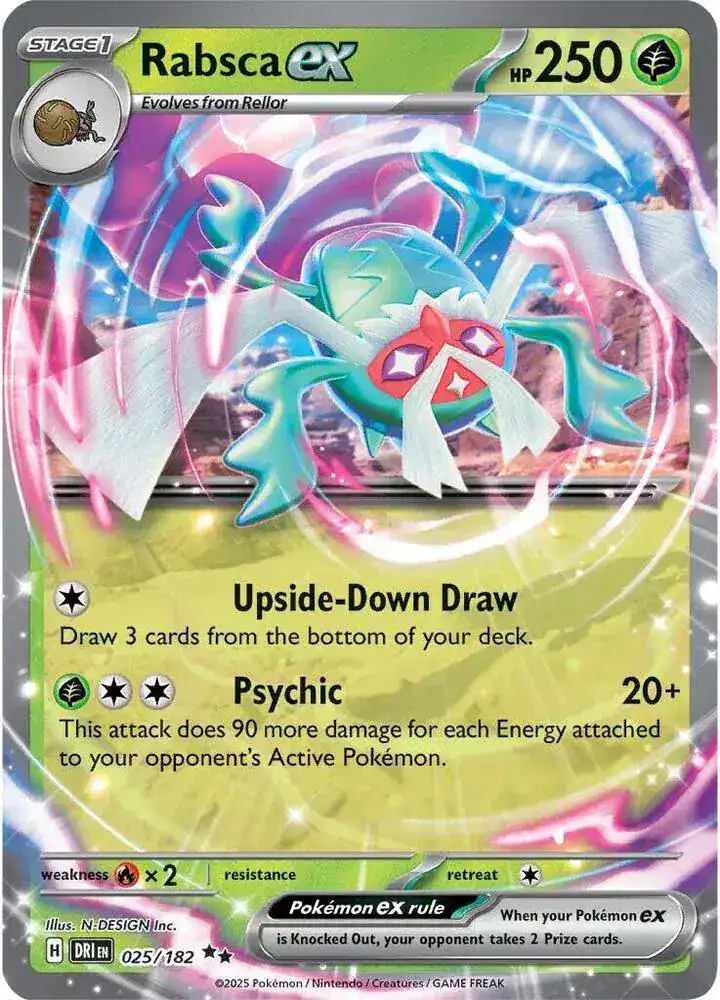 Rabsca ex 025/182 - Holofoil - Near Mint – Destined Rivals – Single Pokémon Card 1 Rabsca ex 025/182 - Holofoil - Near Mint – Destined Rivals – Single Pokémon Card