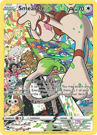 Smeargle 10 - Holofoil - Near Mint – TG01/TG30 - Silver Tempest Trainer Gallery – Single Pokémon Card 1 Smeargle 10 - Holofoil - Near Mint – TG01/TG30 - Silver Tempest Trainer Gallery – Single Pokémon Card