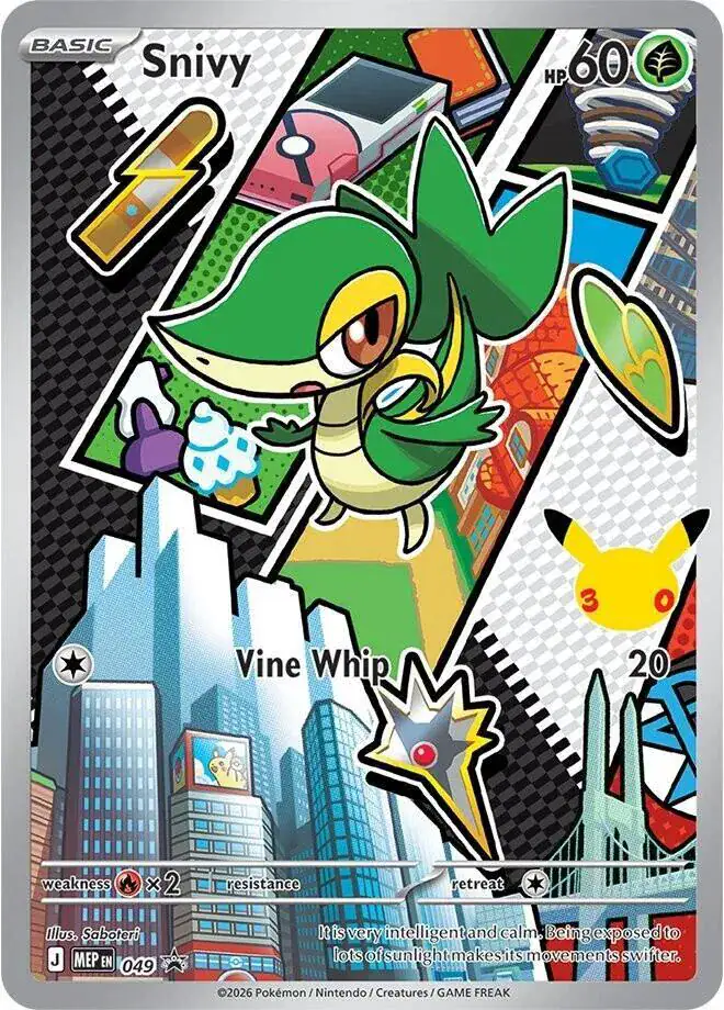 Snivy 049 - Promo - Near Mint – Mega Evolution Promos – Single Pokémon Card 1 Snivy 049 - Promo - Near Mint – Mega Evolution Promos – Single Pokémon Card