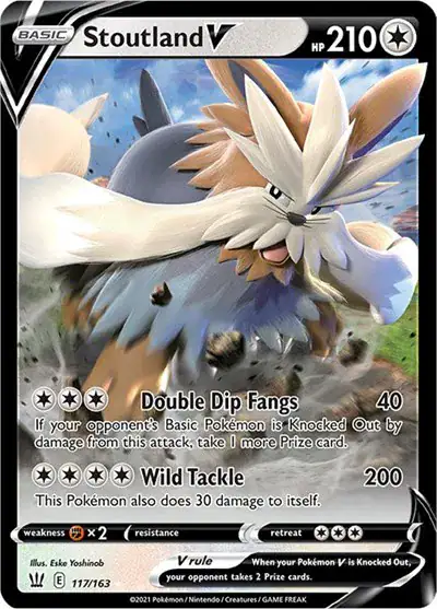 Stoutland V 117/163 - Ultra Rare - Near Mint – Battle Styles – Single Pokémon Card 1 Stoutland V 117/163 - Ultra Rare - Near Mint – Battle Styles – Single Pokémon Card
