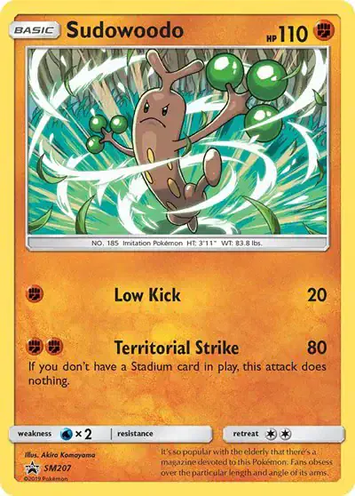 Sudowoodo SM207 - Holofoil - Near Mint – SM01 - Sun & Moon Promo – Single Pokémon Card 1 Sudowoodo SM207 - Holofoil - Near Mint – SM01 - Sun & Moon Promo – Single Pokémon Card