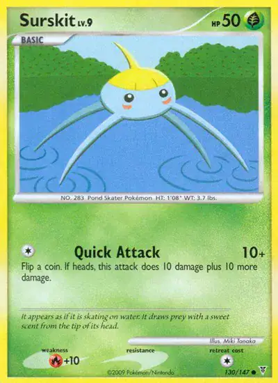 Surskit 130/147 - Normal - Lightly Played – Supreme Victors – Single Pokémon Card 1 Surskit 130/147 - Normal - Lightly Played – Supreme Victors – Single Pokémon Card