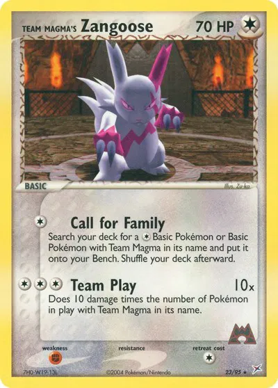 Team Magma's Zangoose