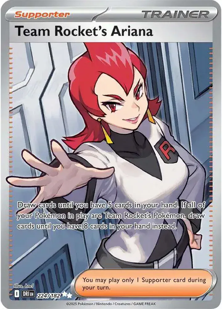 Team Rocket's Ariana 224/182 - Holofoil - Near Mint – Destined Rivals – Single Pokémon Card 1 Team Rocket's Ariana 224/182 - Holofoil - Near Mint – Destined Rivals – Single Pokémon Card