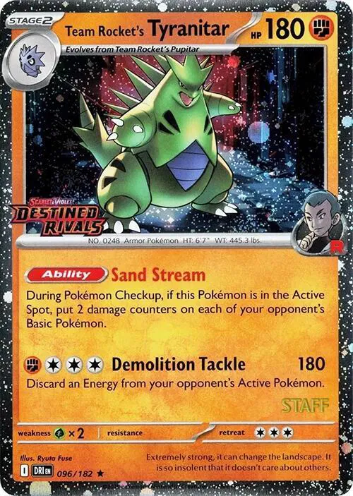 Team Rocket's Tyranitar (Prerelease Staff)