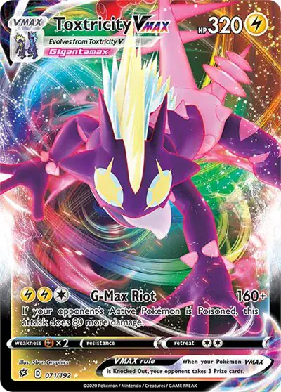 Toxtricity VMAX 071/192 - Ultra Rare - Near Mint – Rebel Clash – Single Pokémon Card 1 Toxtricity VMAX 071/192 - Ultra Rare - Near Mint – Rebel Clash – Single Pokémon Card