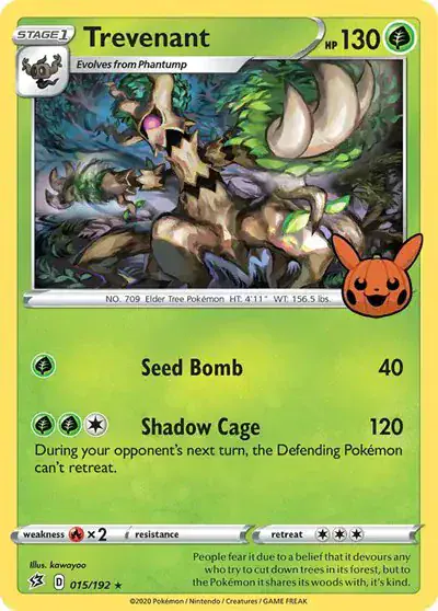 Trevenant 015/192 - Holofoil - Near Mint – Trick or Trade BOOster Bundle – Single Pokémon Card 1 Trevenant 015/192 - Holofoil - Near Mint – Trick or Trade BOOster Bundle – Single Pokémon Card