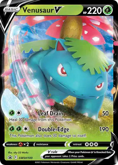 Venusaur V SWSH100 - Promo - Near Mint – Sword & Shield Promos – Single Pokémon Card 1 Venusaur V SWSH100 - Promo - Near Mint – Sword & Shield Promos – Single Pokémon Card